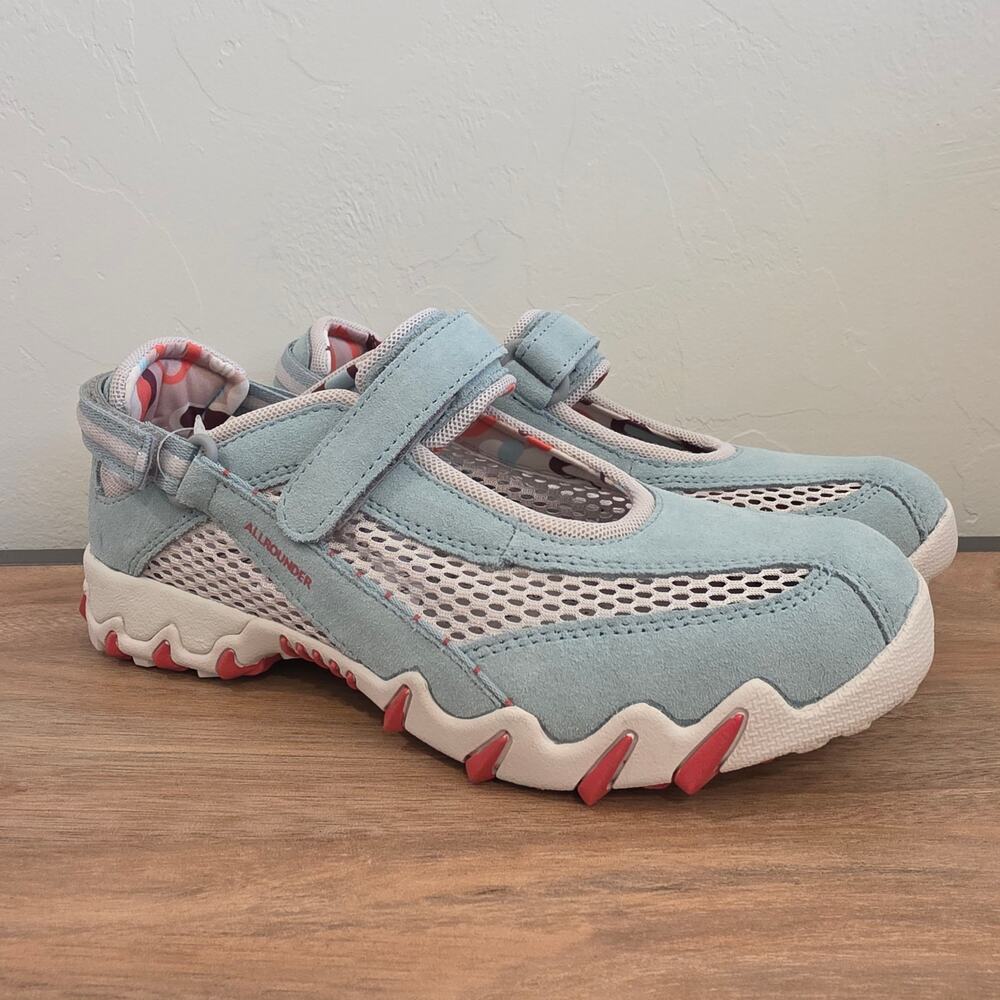 Allrounder by Mephisto Niro Mary Jane Shoes Womens US 6 Blue Mesh Comfort NWT